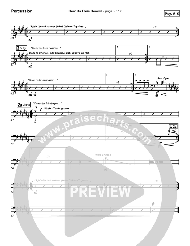 Hear Us From Heaven Percussion (Don Moen)