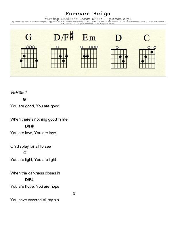 Forever Reign Chords & Lyrics (North Point Worship / Seth Condrey)