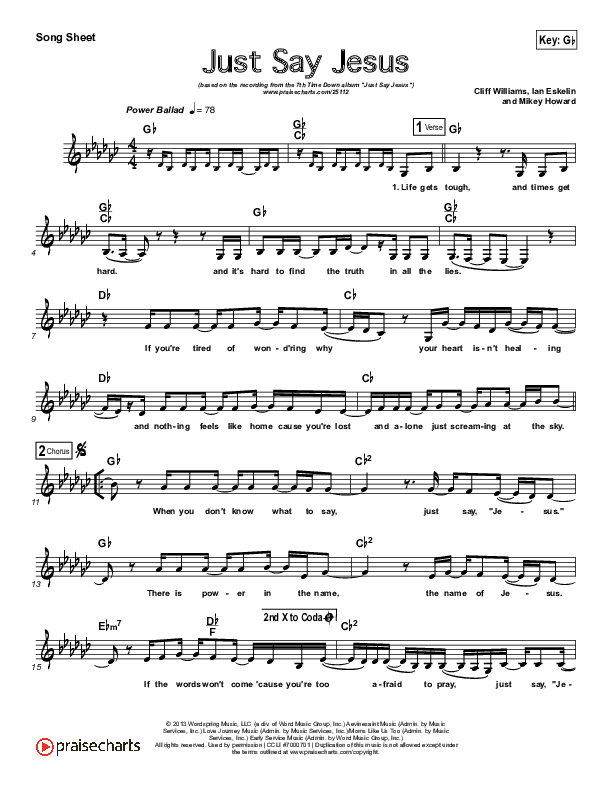 Just Say Jesus Lead (SAT) (7eventh Time Down)