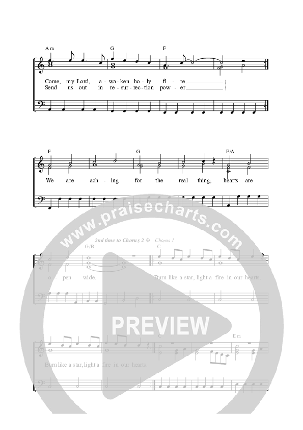 Burn Like A Star Piano/Vocal (Rend Collective)