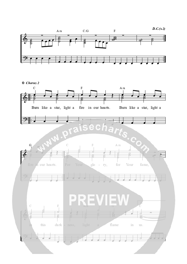 Burn Like A Star Piano/Vocal (Rend Collective)