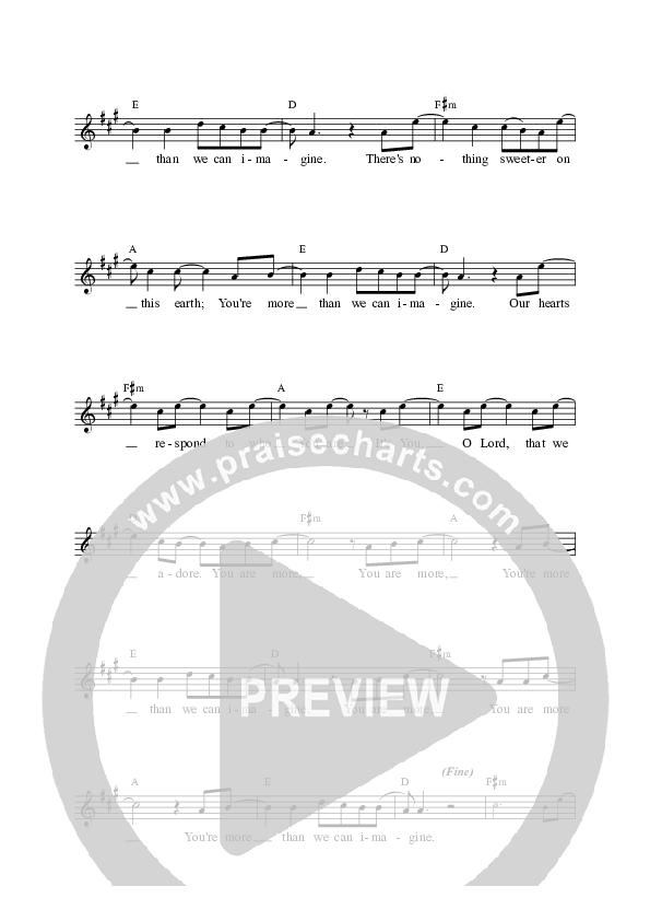 Immeasurably More Lead Sheet (Rend Collective)