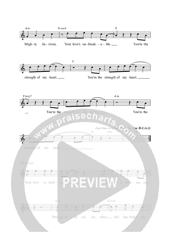 Strength Of My Heart Lead Sheet (Rend Collective)