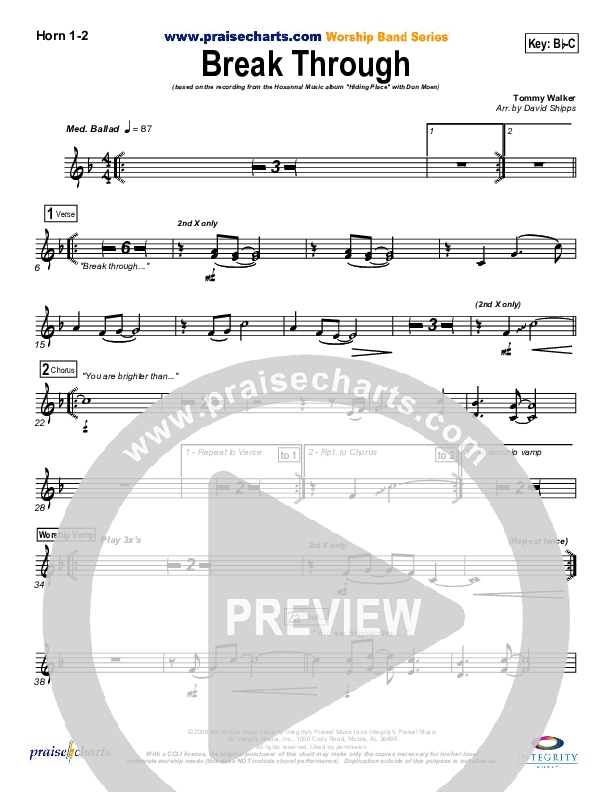 Break Through French Horn 1/2 (Don Moen)