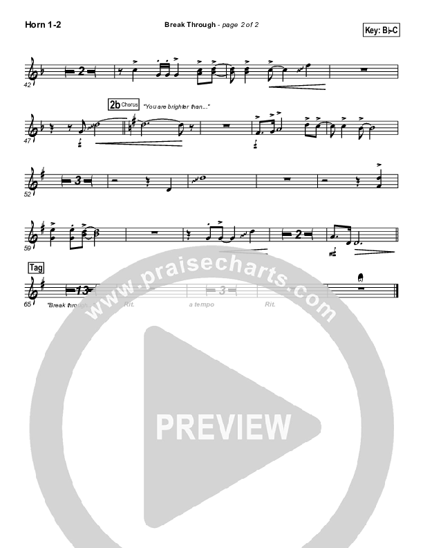 Break Through French Horn 1/2 (Don Moen)