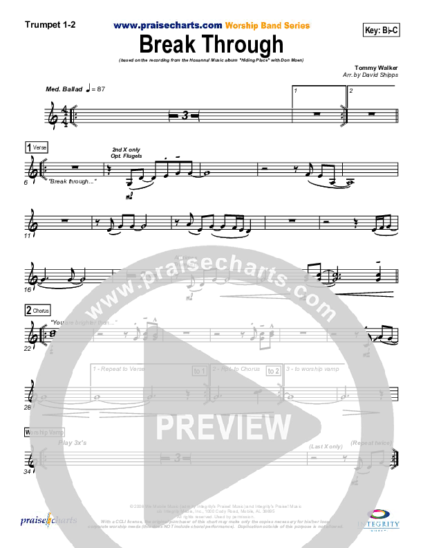 Break Through Trumpet 1,2 (Don Moen)