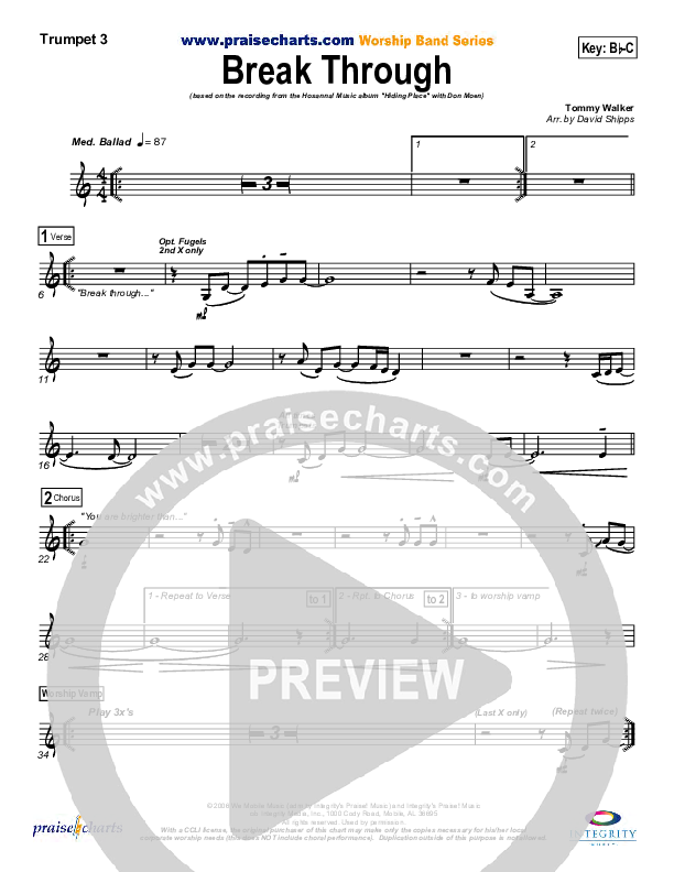 Break Through Trumpet 3 (Don Moen)