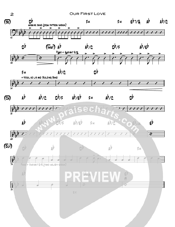 Our First Love Rhythm Chart (Lizi Bailey / North Point Worship)
