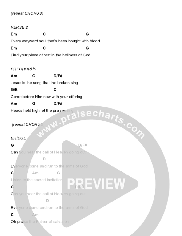 Sacred Invitation Chords & Lyrics (Seth Condrey / North Point Worship)