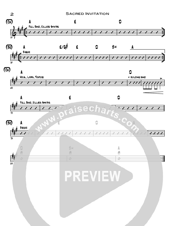 Sacred Invitation Rhythm Chart (Seth Condrey / North Point Worship)