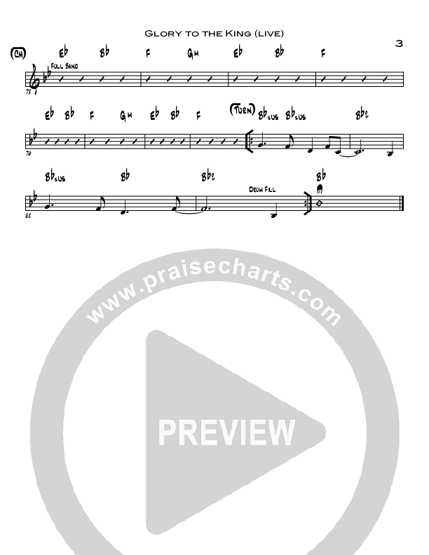 Glory To The King Rhythm Chart (Eddie Kirkland / North Point Worship)