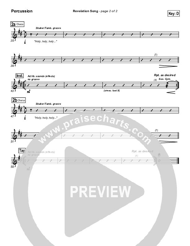 Revelation Song Percussion (Don Moen)