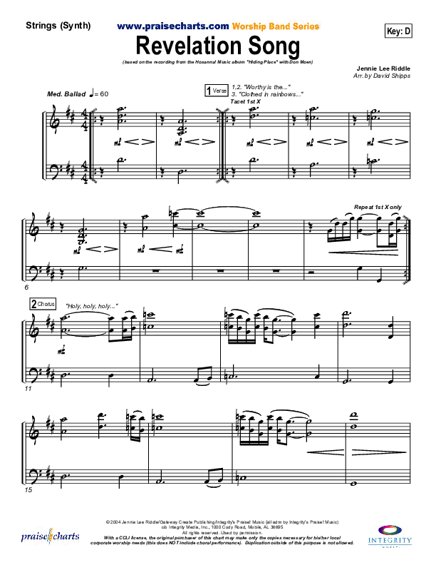 Revelation Song Synth Strings (Don Moen)