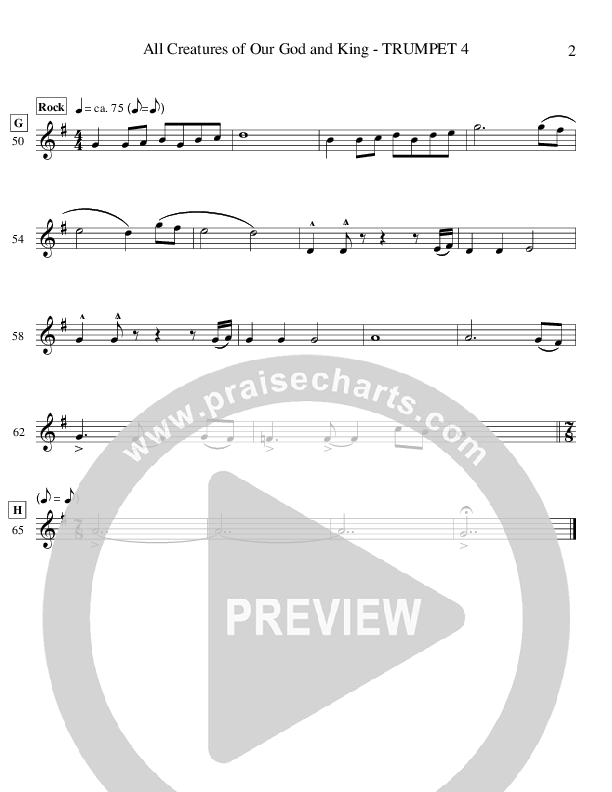 All Creatures Of Our God And King (Instrumental) Trumpet (Ric Flauding)