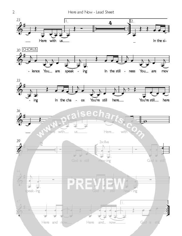 Here And Now Lead Sheet (Inland Hills)