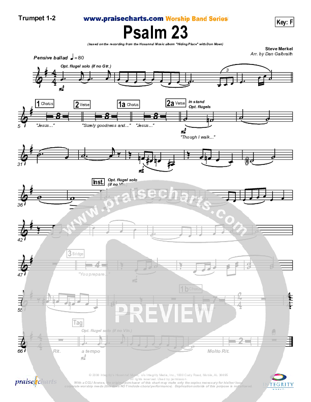 Psalm 23 Trumpet 1,2 (Don Moen)