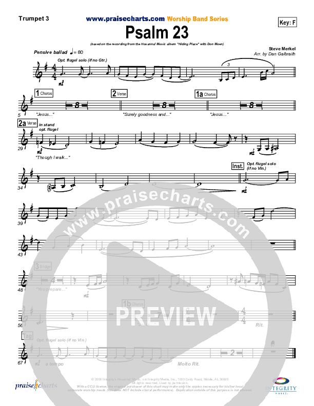 Psalm 23 Trumpet 3 (Don Moen)