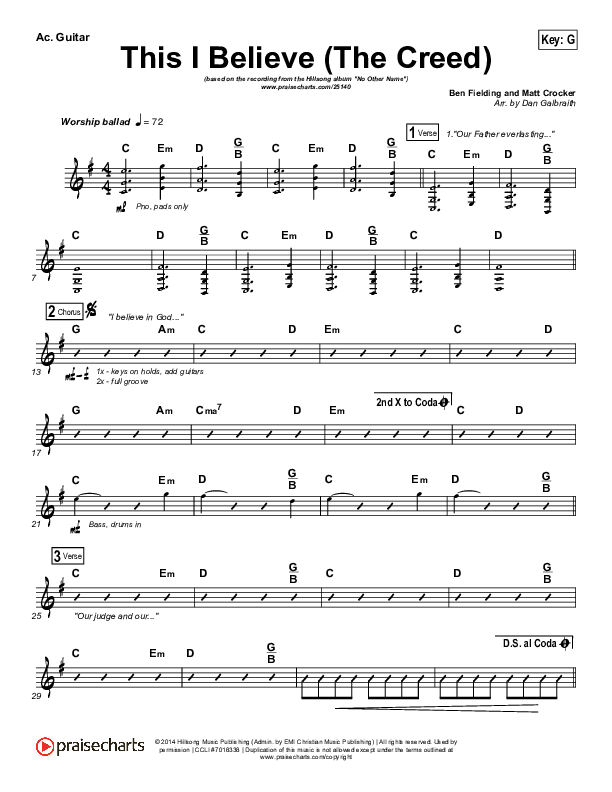 This I Believe (The Creed) Acoustic Guitar (Hillsong Worship)