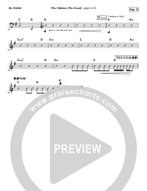 This I Believe (The Creed) Acoustic Guitar (Hillsong Worship)