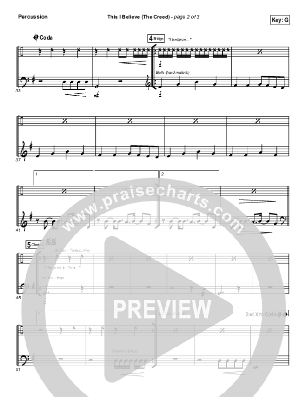 This I Believe (The Creed) Percussion (Hillsong Worship)