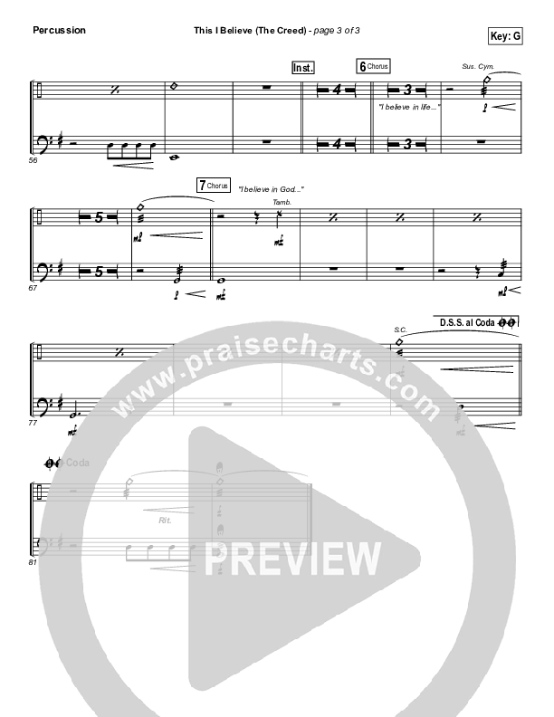 This I Believe (The Creed) Percussion (Hillsong Worship)