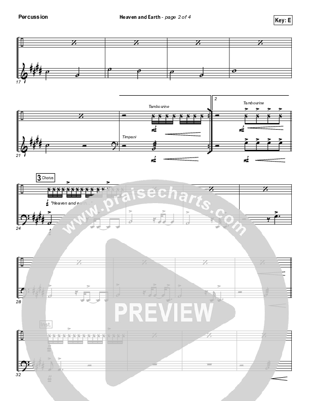 Heaven And Earth Percussion (Hillsong Worship)