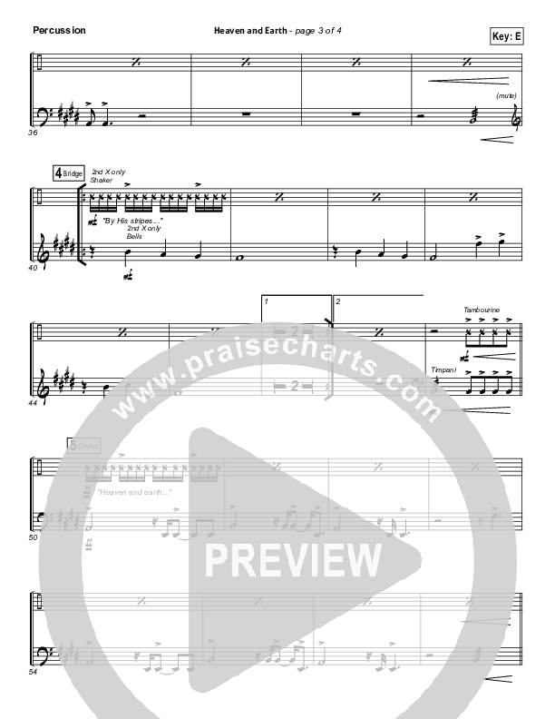 Heaven And Earth Percussion (Hillsong Worship)