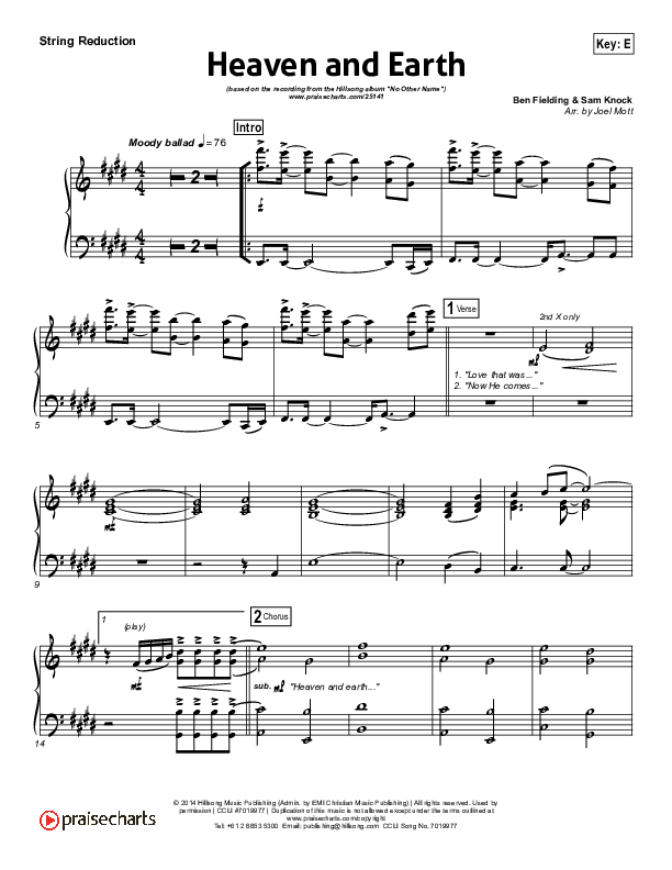 Heaven And Earth String Pack (Hillsong Worship)