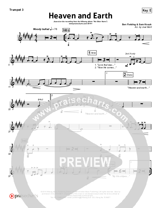 Heaven And Earth Trumpet 3 (Hillsong Worship)