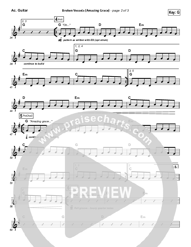 Broken Vessels (Amazing Grace) Acoustic Guitar (Hillsong Worship)