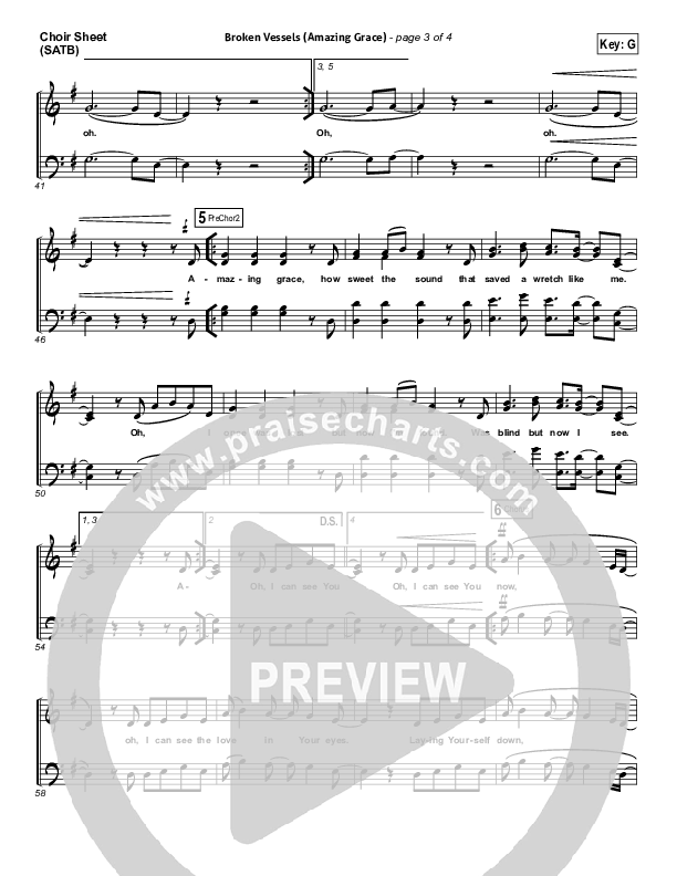 Broken Vessels Choir Vocals (SATB) (Hillsong Worship)