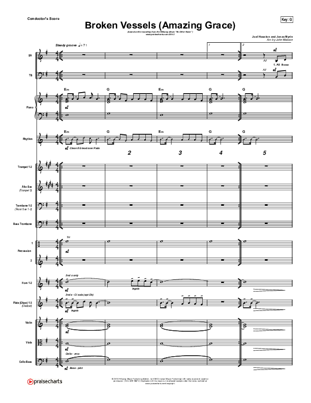 Broken Vessels Conductor's Score (Hillsong Worship)