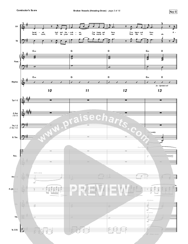 Broken Vessels Conductor's Score (Hillsong Worship)