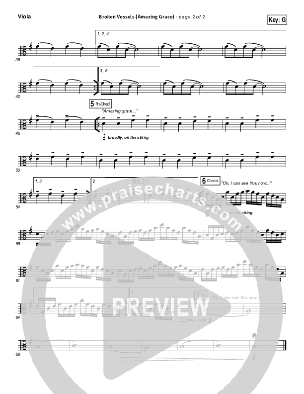 Broken Vessels (Amazing Grace) Viola (Hillsong Worship)