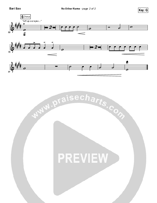 No Other Name Bari Sax (Hillsong Worship)