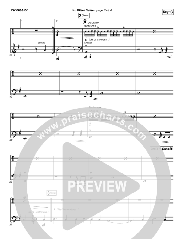 No Other Name Percussion (Hillsong Worship)