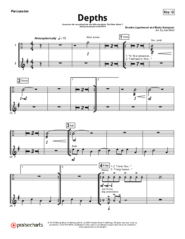 Depths Percussion (Hillsong Worship)