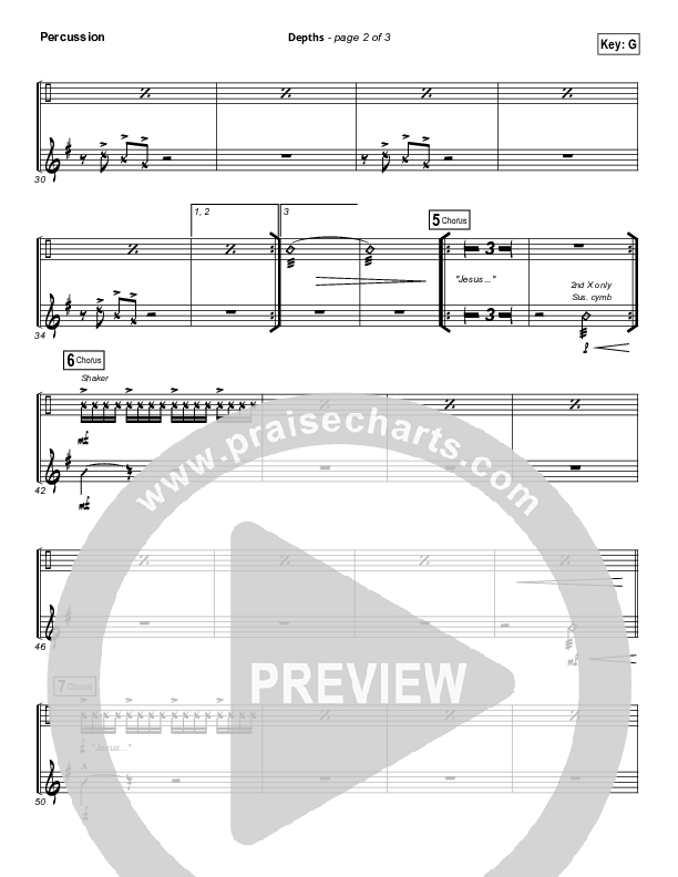 Depths Percussion (Hillsong Worship)