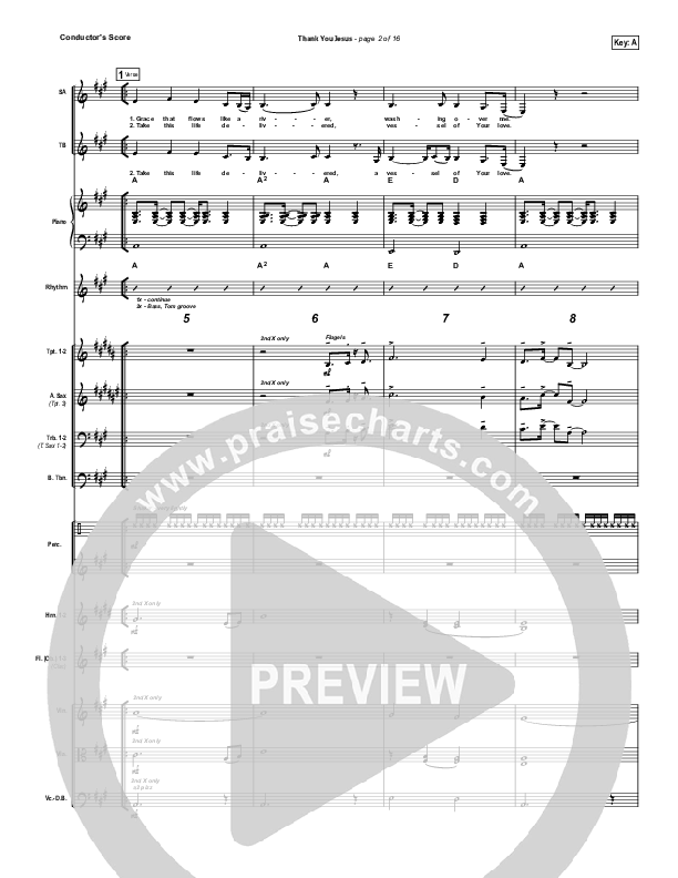 Thank You Jesus Orchestration (Hillsong Worship / Hannah Hobbs)