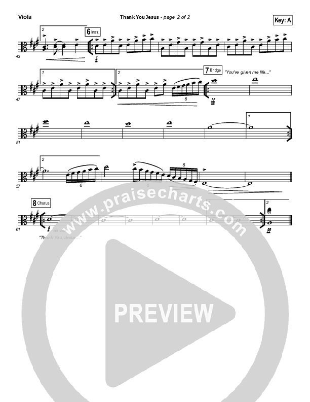 Thank You Jesus Viola (Hillsong Worship / Hannah Hobbs)