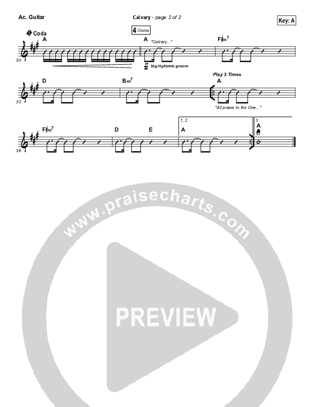 Calvary Acoustic Guitar (Hillsong Worship)