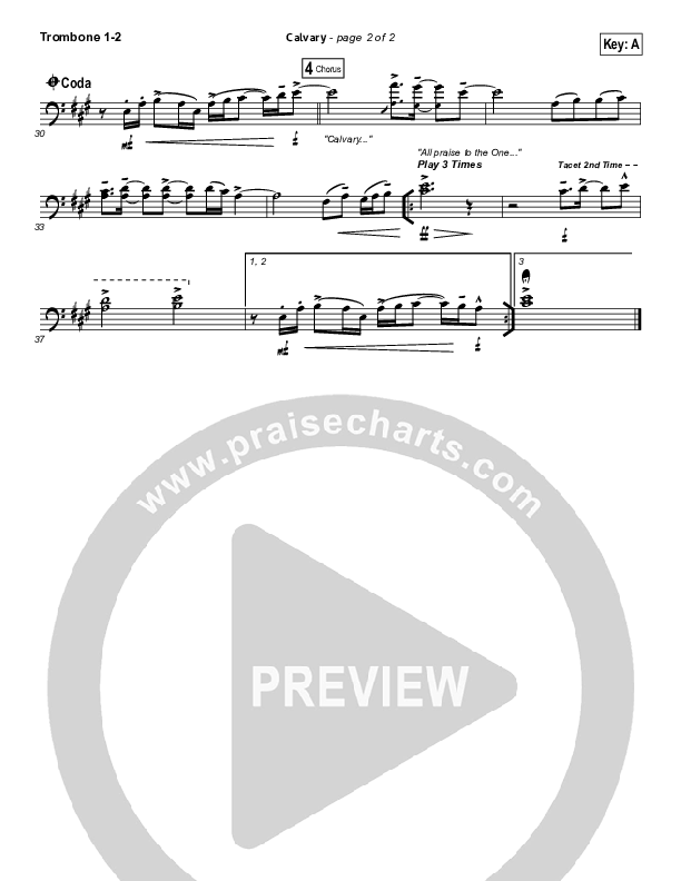 Calvary Trombone 1/2 (Hillsong Worship)