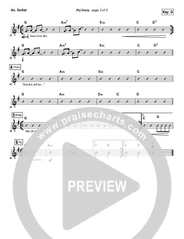 My Story Acoustic Guitar (Hillsong Worship)