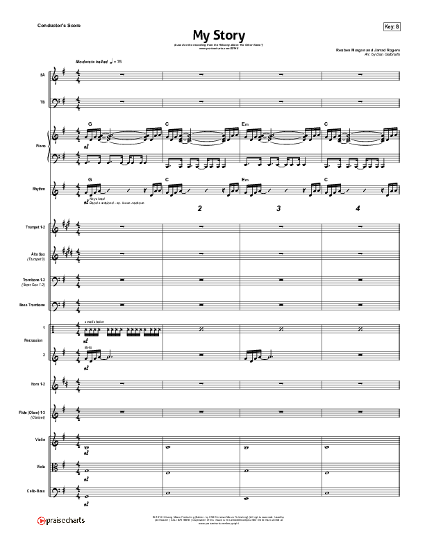 My Story Conductor's Score (Hillsong Worship)