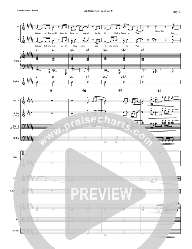 All Things New Conductor's Score (Hillsong Worship)