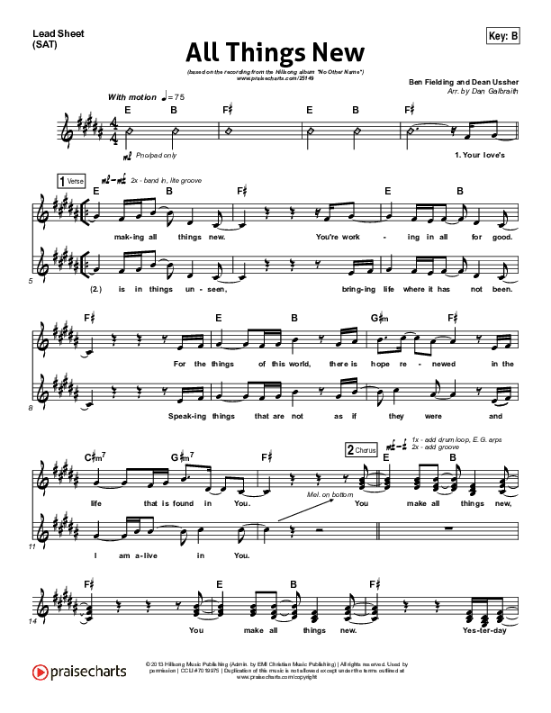hillsong with everything piano sheet music