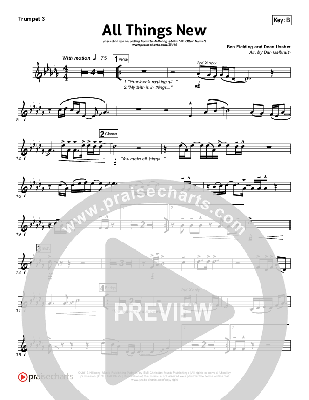 All Things New Trumpet 3 (Hillsong Worship)