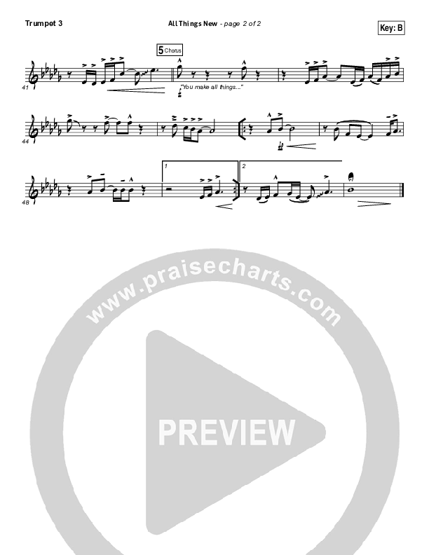 All Things New Trumpet 3 (Hillsong Worship)