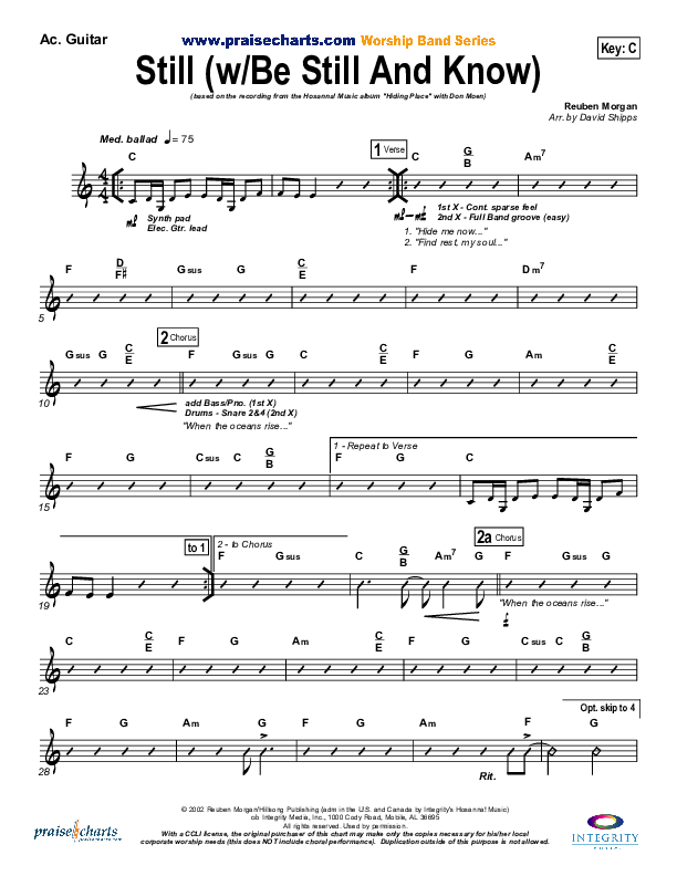 Still Acoustic Guitar (Don Moen)