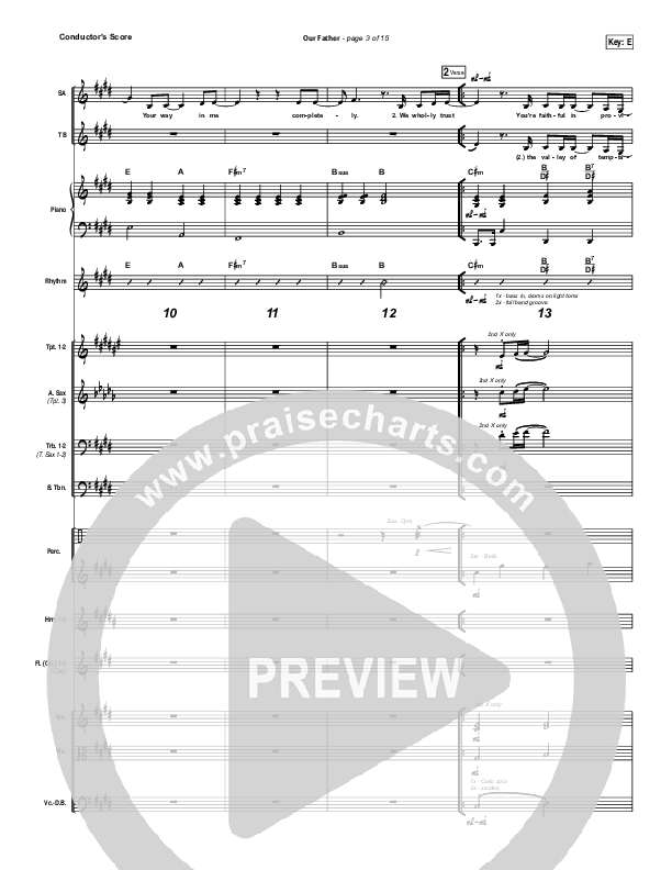 Our Father Conductor's Score (Hillsong Worship)
